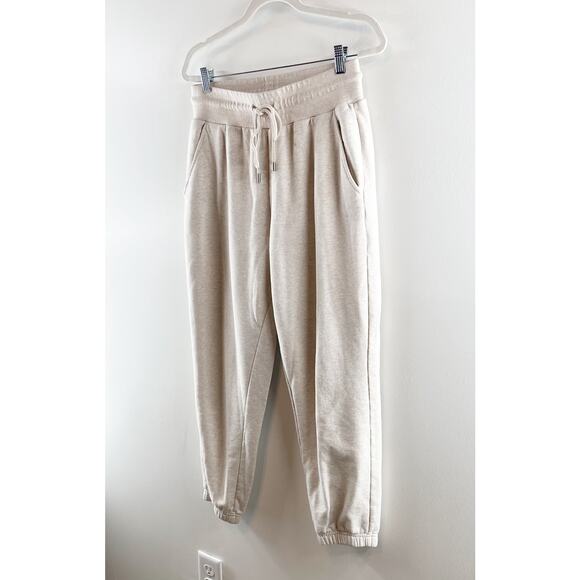 Alo Yoga High Rise Jogger Sweatpants Tan Beige Large - Picture 10 of 10